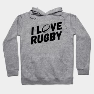 I Love Rugby Hoodie